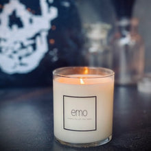 Load image into Gallery viewer, New fall candle: Witchy soy wax candle from emo candles.

