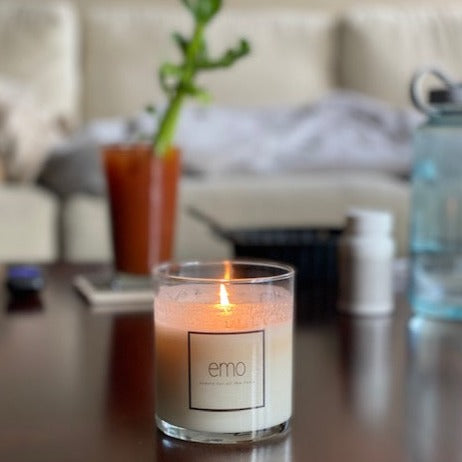 Hungover soy wax candle from emo.