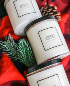 emo candles on cozy blanket